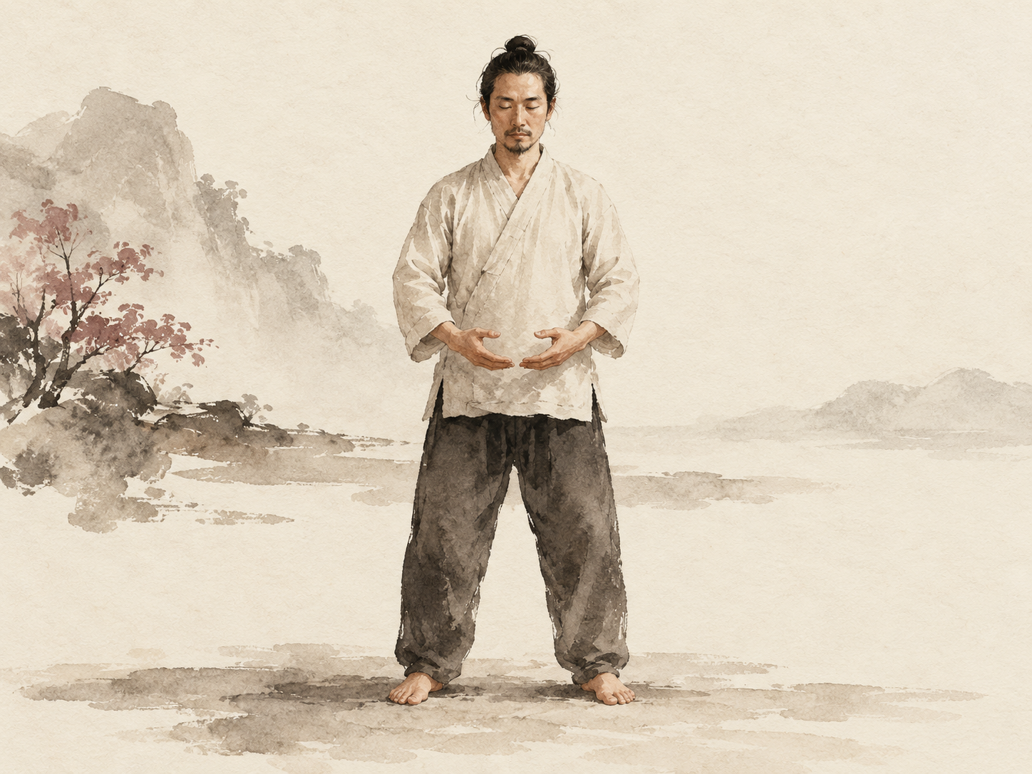 Illustration de la pratique du qi gong